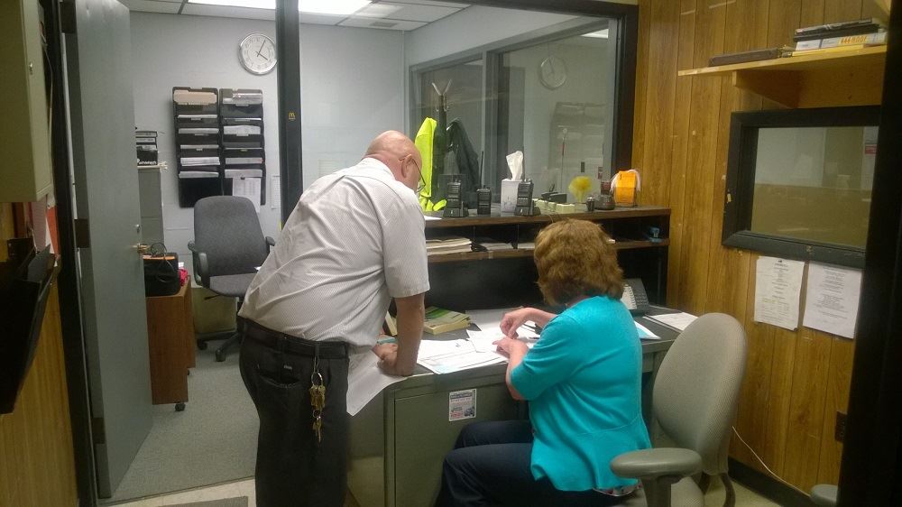 Two staff members talking 2